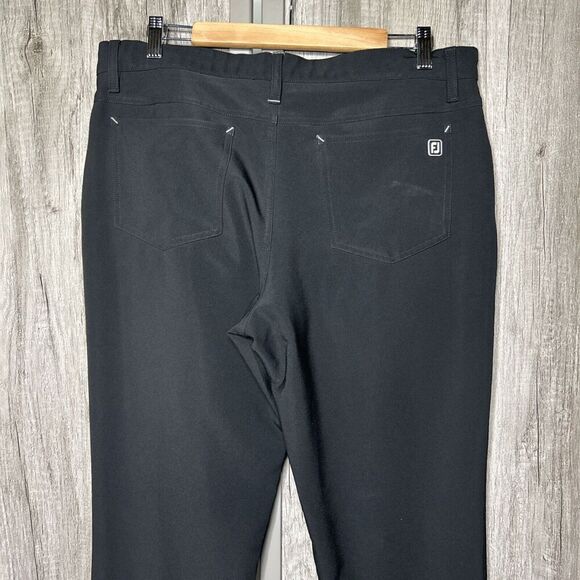 Footjoy Golf Pants 5-Pocket Style Black Color Straight Leg Size 35 x 32 - Picture 6 of 9